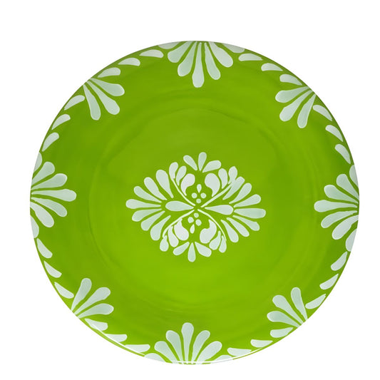 Le Cadeaux Paloma Green Melamine Salad Plates Set/4