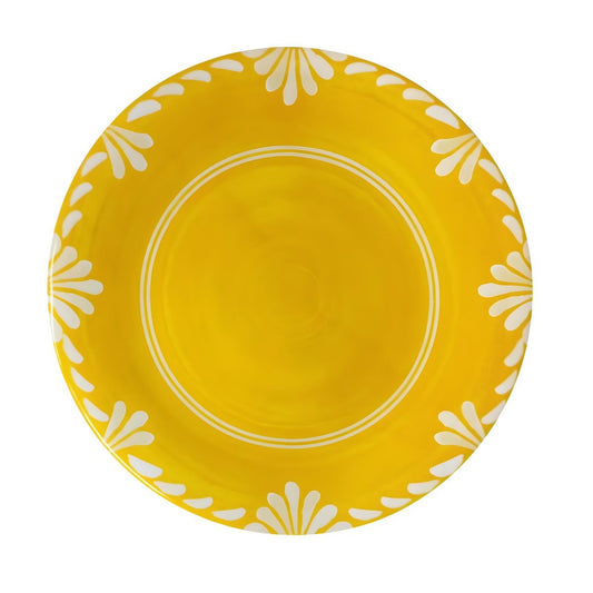 Le Cadeaux Paloma Yellow Melamine Dinner Plates Set/4