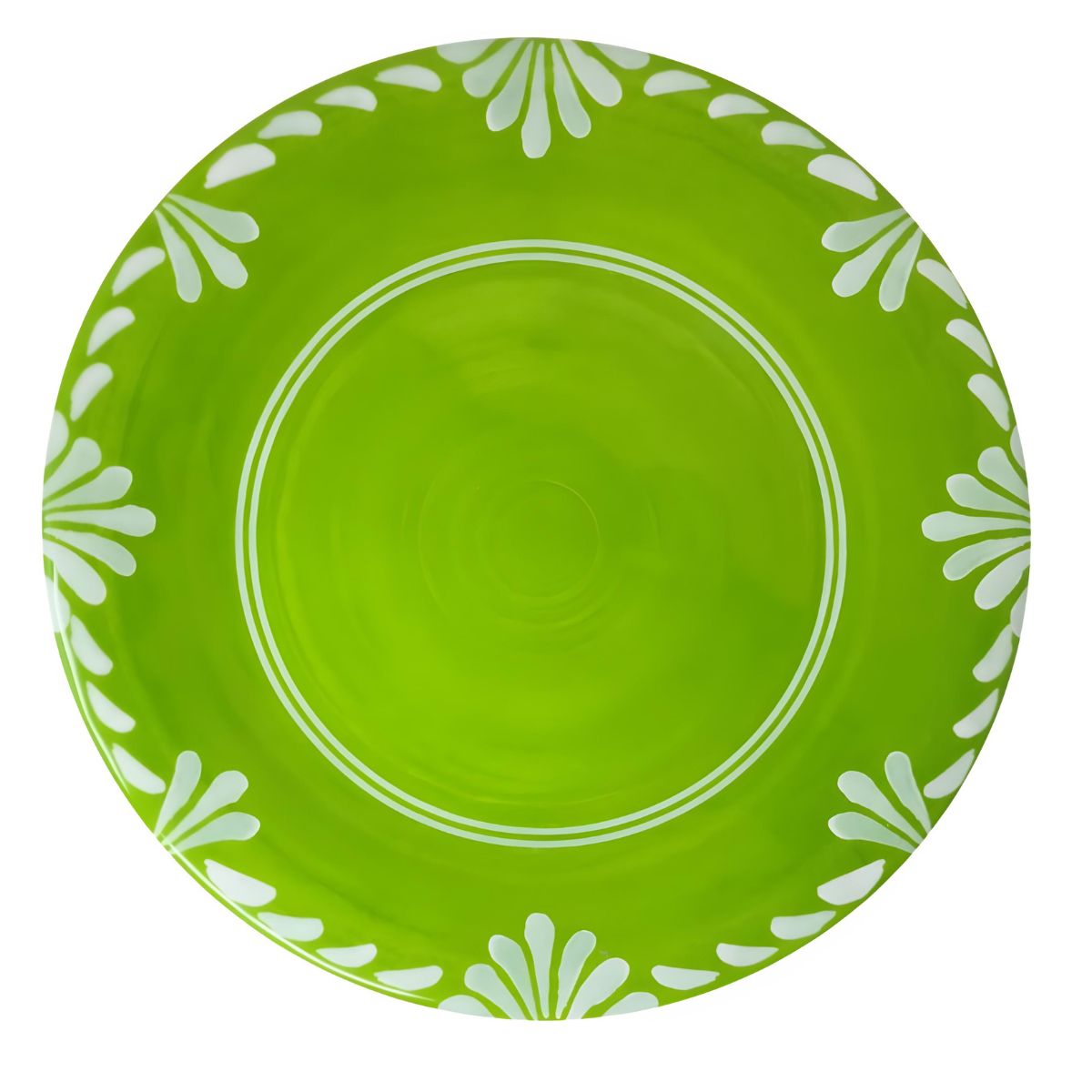 Le Cadeaux Paloma Green Melamine Dinner Plates Set/4