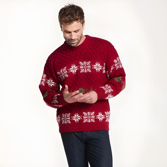 Traditional Aran Christmas Jumper - Large