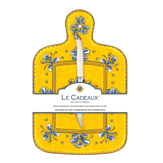 Le Cadeaux Benidorm Melamine Cheese Board & Cheese Knife Set