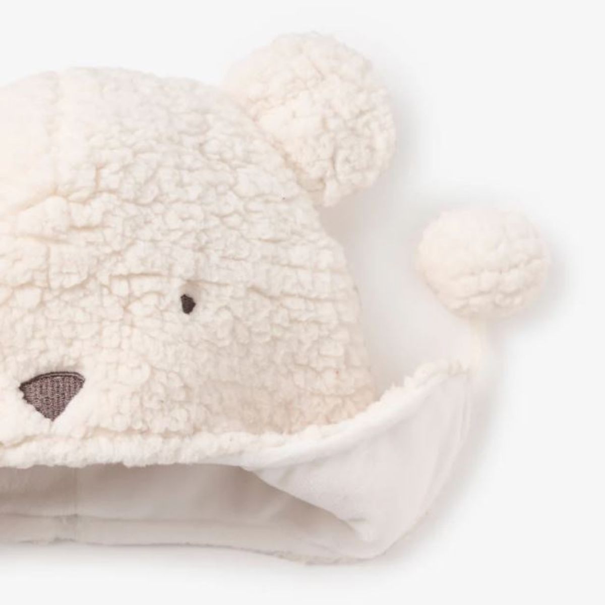 Elegant Baby Polar Bear Aviator Sherpa Baby Hat - 3-9mo