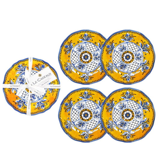 Le Cadeaux Benidorm Melamine Appetizer Plates Set/4