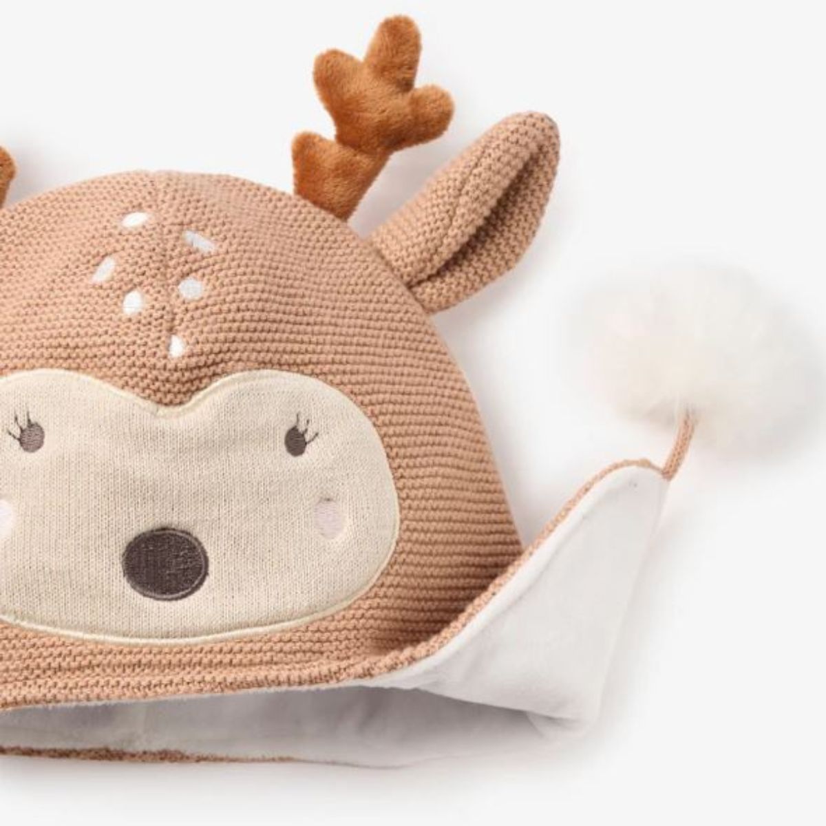 Elegant Baby Fawn Aviator Knit Baby Hat - 9-18mo