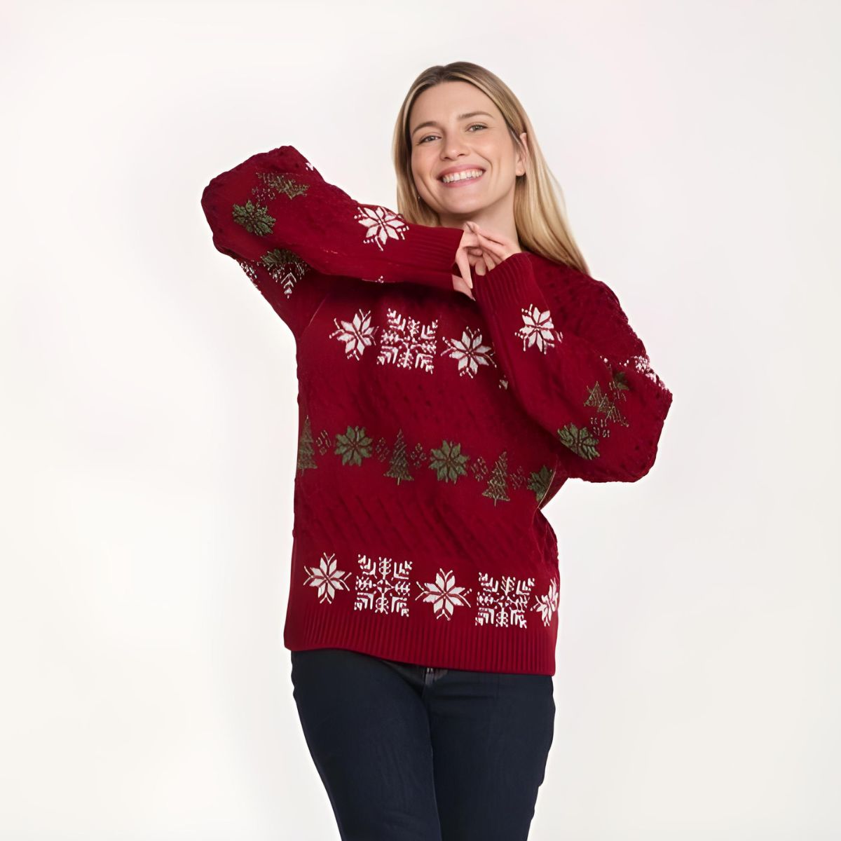 Traditional Aran Christmas Jumper - Large