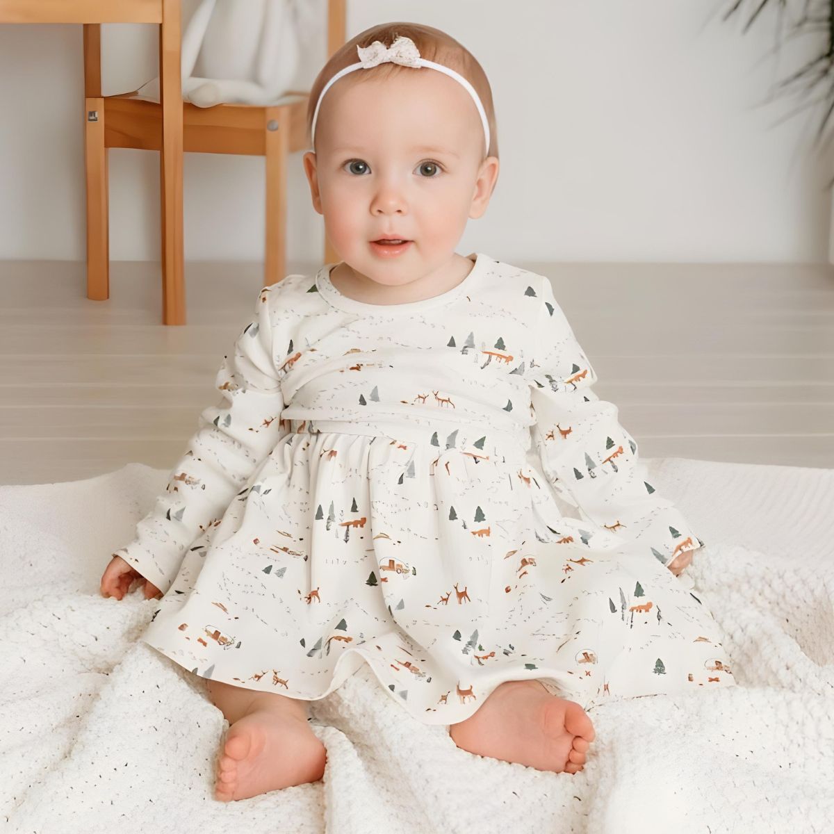 Finn + Emma Long Sleeve Into the Woods Twirl Dress