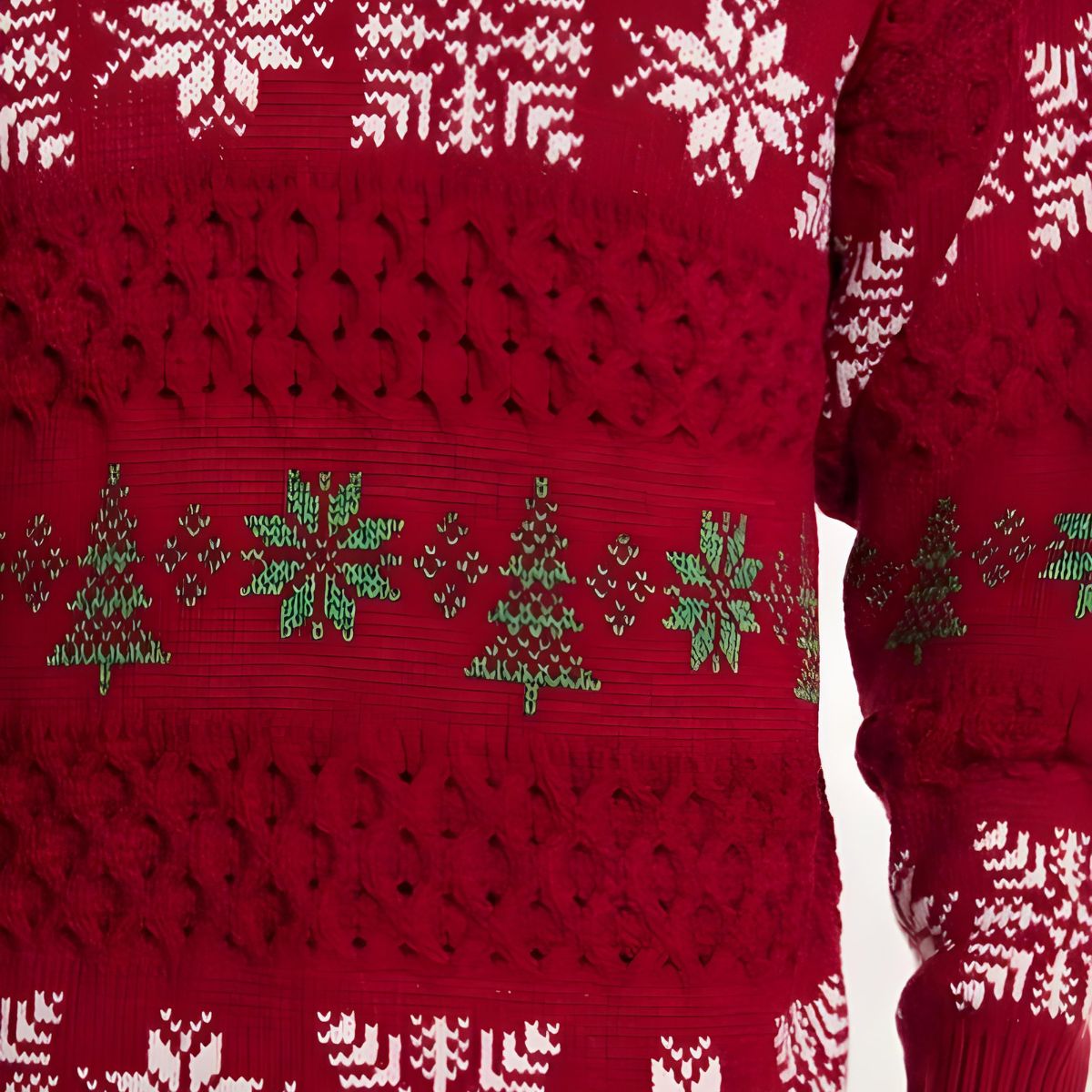 Traditional Aran Christmas Jumper - Large