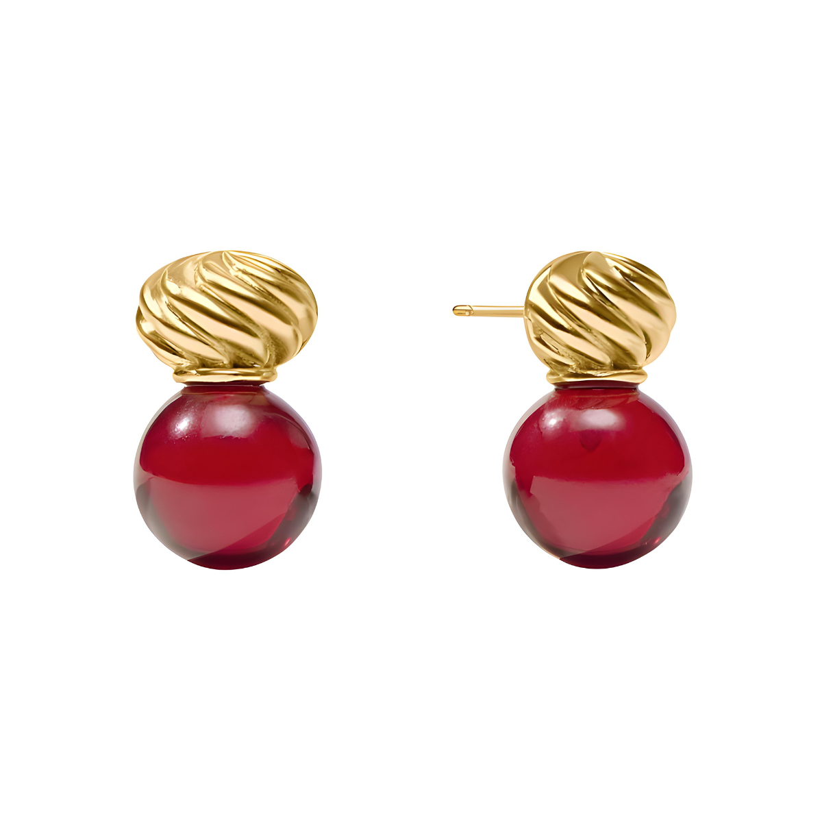 Julie Vos Ravello Midi Earring - Cranberry