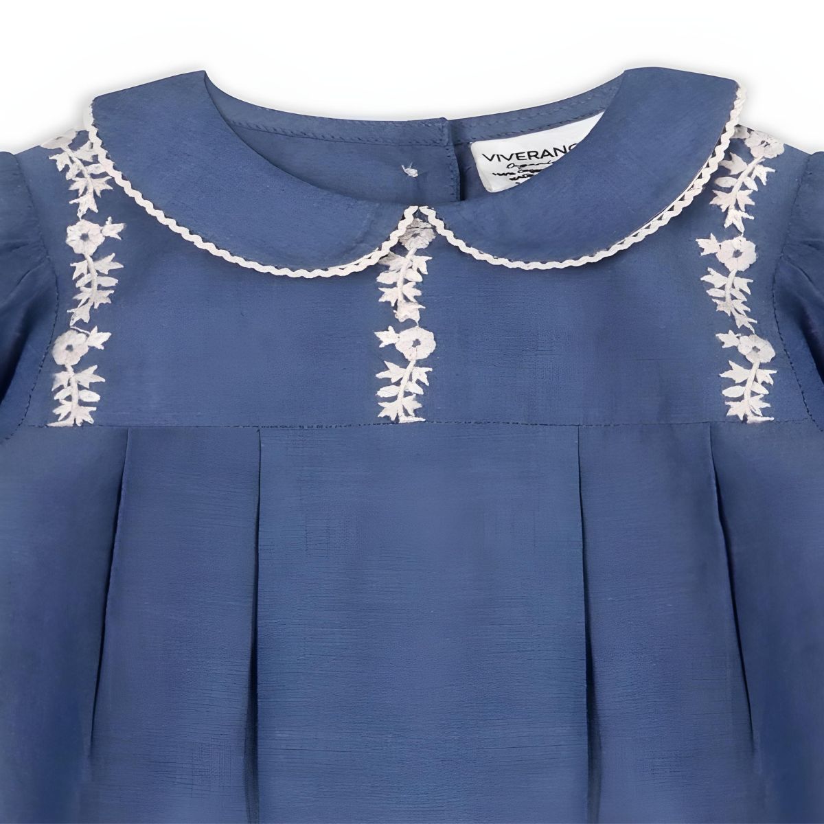 Viverano Organics Brooklyn Soft Denim Baby Jumpsuit & Headband - Navy