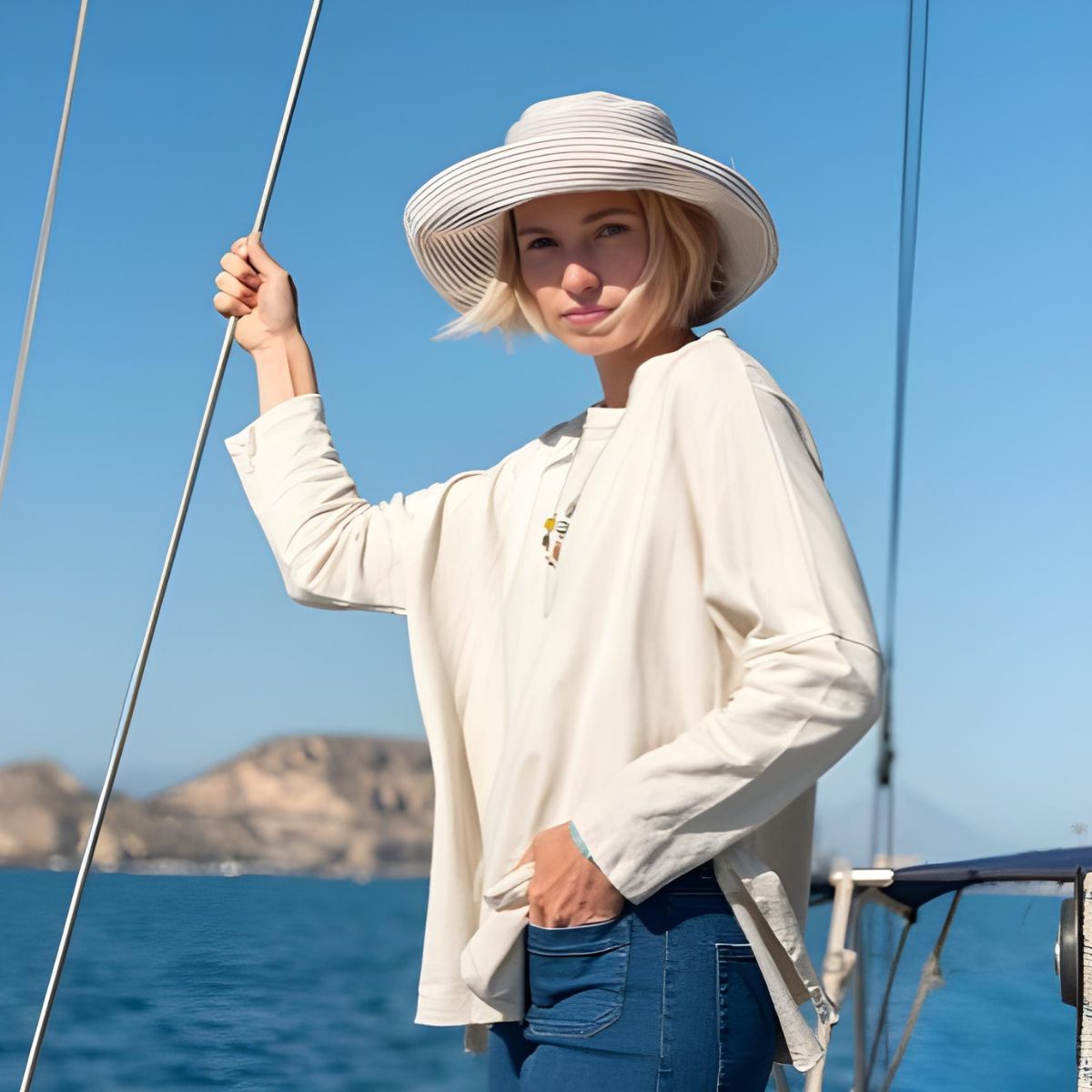 Mersea Catalina Rustic Tee - Bone - One Size