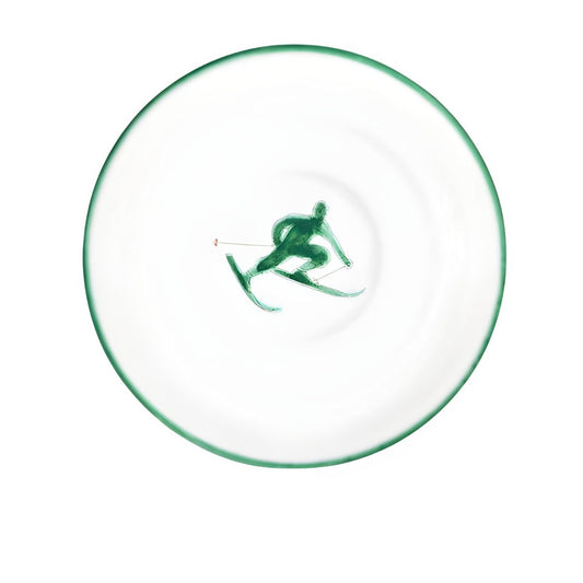 Gmundner Keramik Green Toni, the Skier Saucer