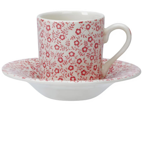 Burleigh Felicity Rose Pink Espresso Cup & Saucer - Retired
