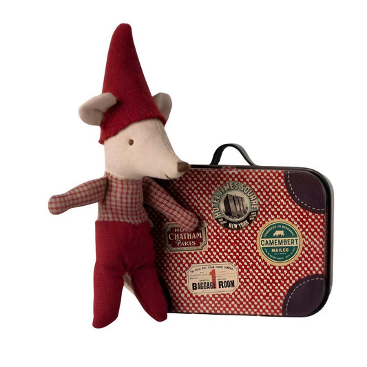 Maileg Christmas Mouse, Baby in Suitcase