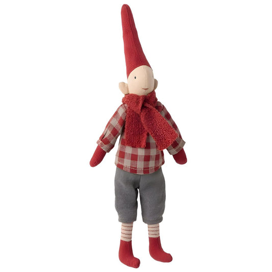 Maileg Pixy Size 1 - Boy, Red Checkered