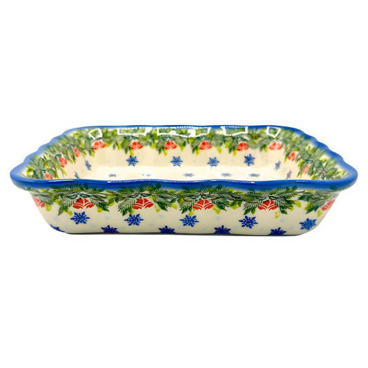 Polish Pottery Snowflake Bells Baker