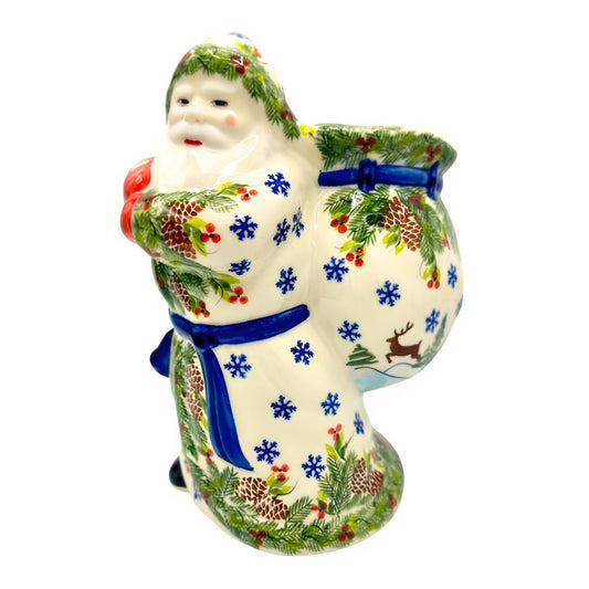 Polish Pottery Snowflake Santa Clause