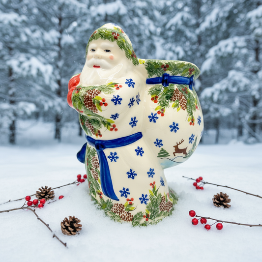 Polish Pottery Snowflake Santa Clause