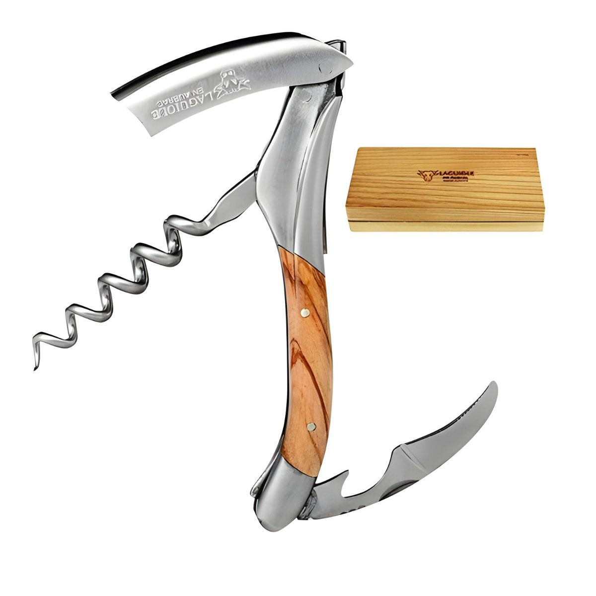 Laguiole en Aubrac Sommelier Waiter's Corkscrew with Olivewood Handle