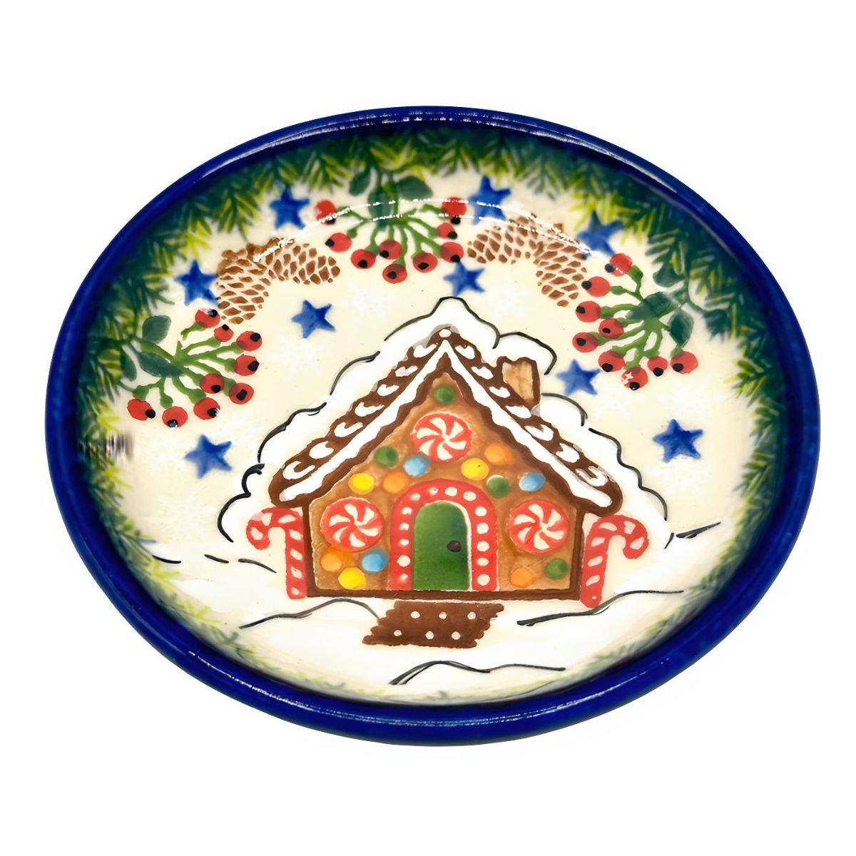 Polish Pottery Gingerbread House Small Plate