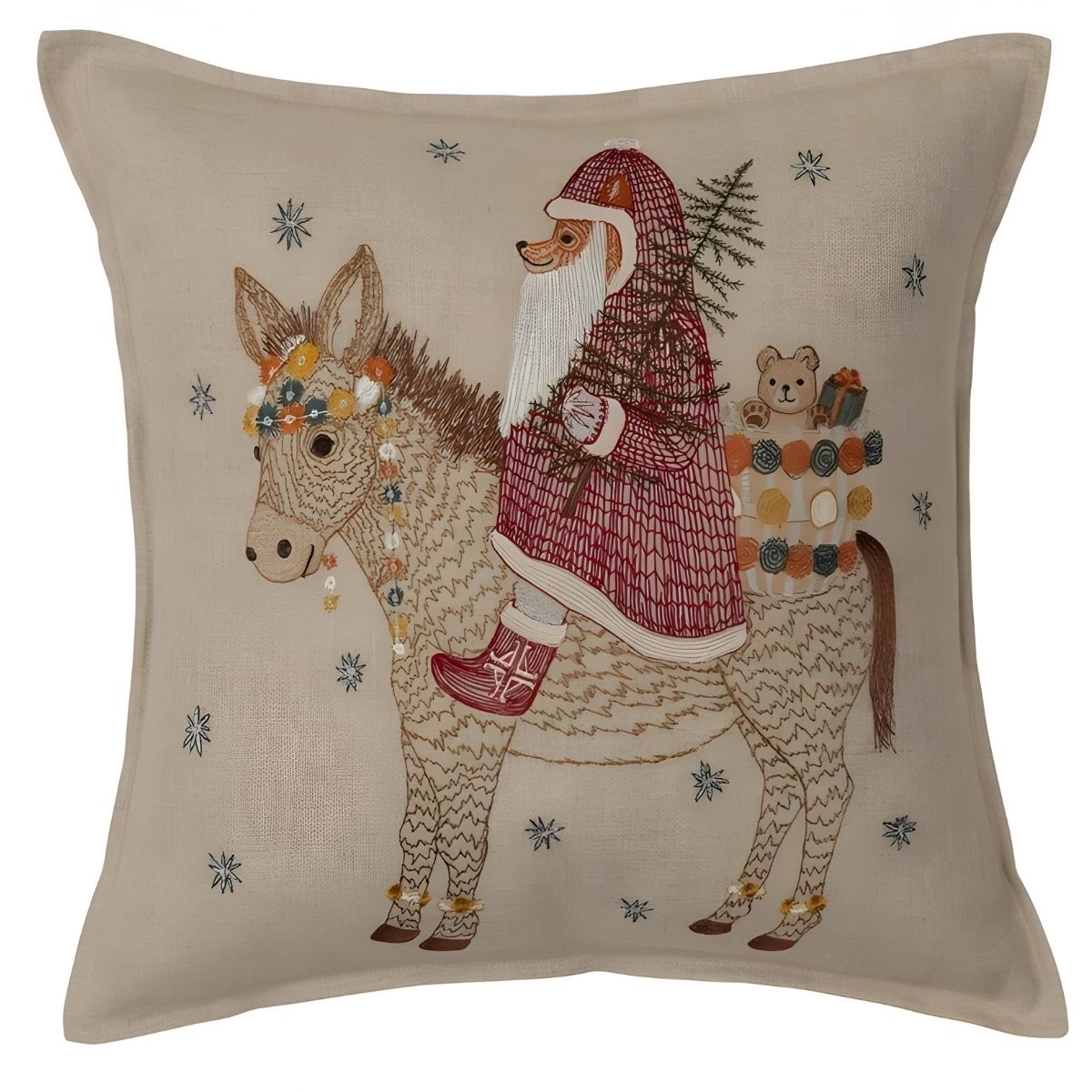 Coral & Tusk Christmas Donkey Pillow
