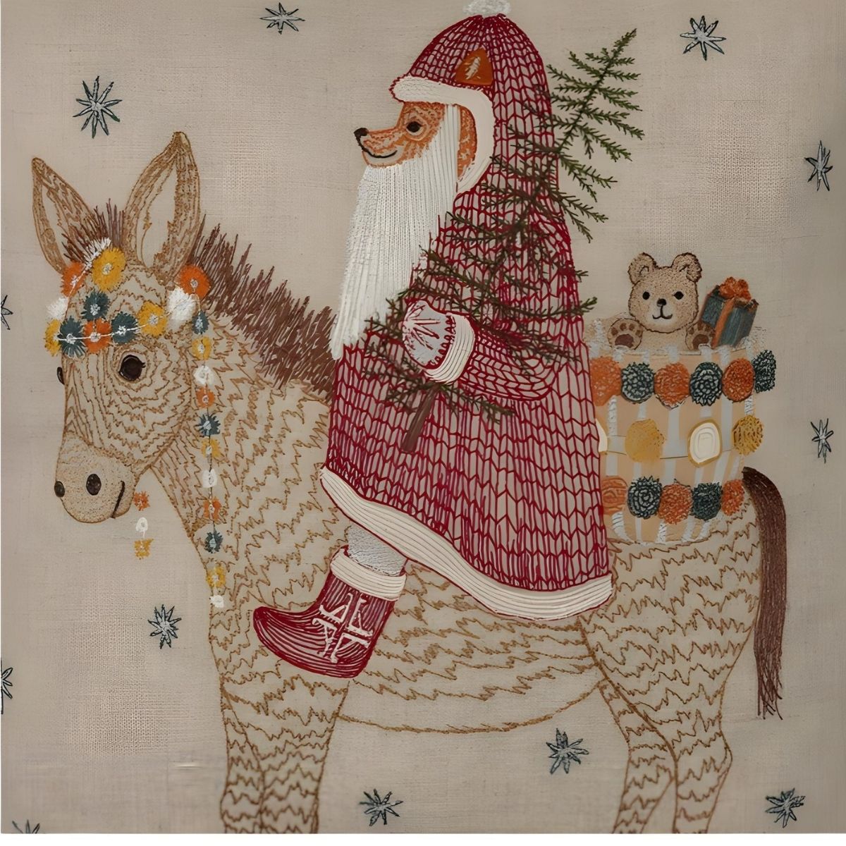 Coral & Tusk Christmas Donkey Pillow