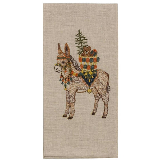 Coral & Tusk Christmas Donkey Tea Towel
