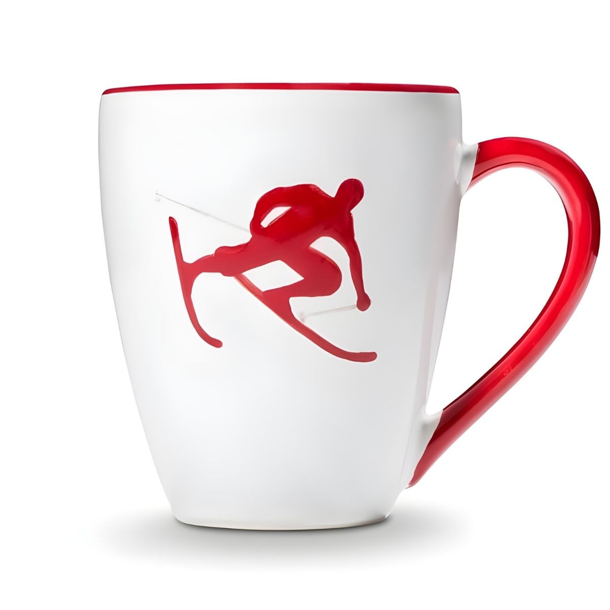 Gmundner Keramik Red Toni, the Skier Breakfast Cup Max