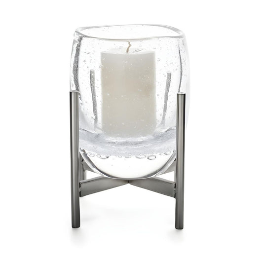 Simon Pearce Burlington Vela Hurricane with Stainless Steel Stand