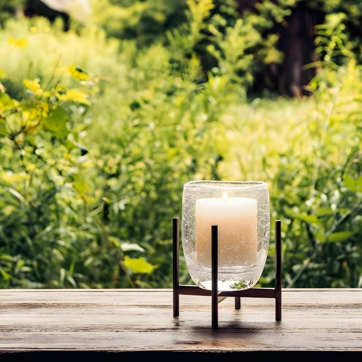 Simon Pearce Burlington Vela Hurricane with Stainless Steel Stand