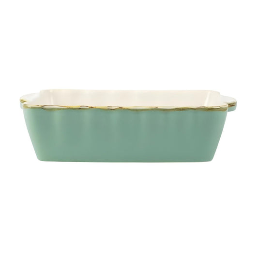 Vietri Italian Bakers Aqua Small Rectangular Baker