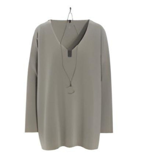 Henriette Steffensen Copenhagen Fleece V-Neck Blouse - Elephant