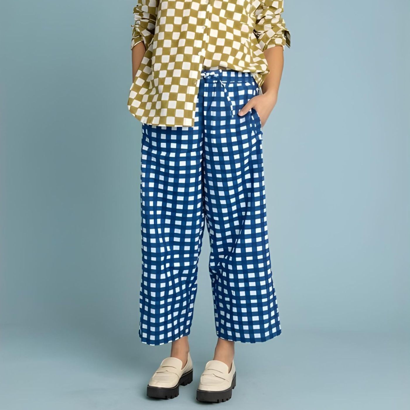 and for Good Shore Pant - Gingham Picnic Coastal Blue