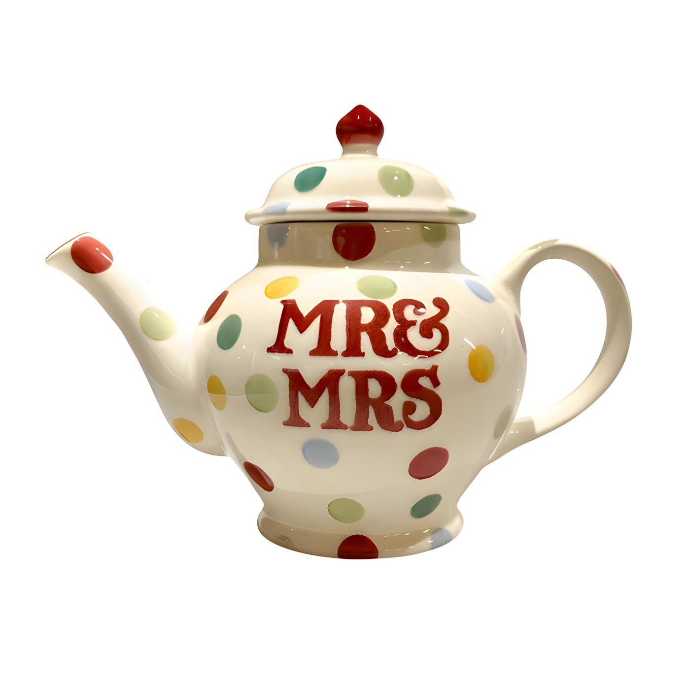 Mrs Tea Emma Bridgewater Polka Dot Mr & Mrs 2 Cup Teapot - Retired – Ann Marie's