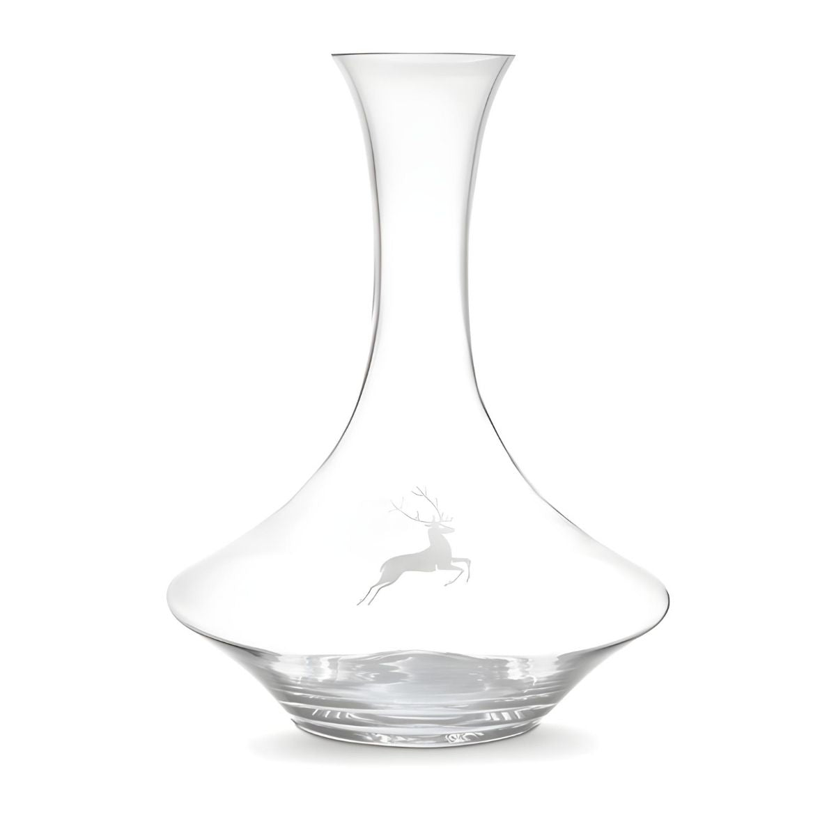 Gmundner Keramik Glass Deer Etched Wine Decanter