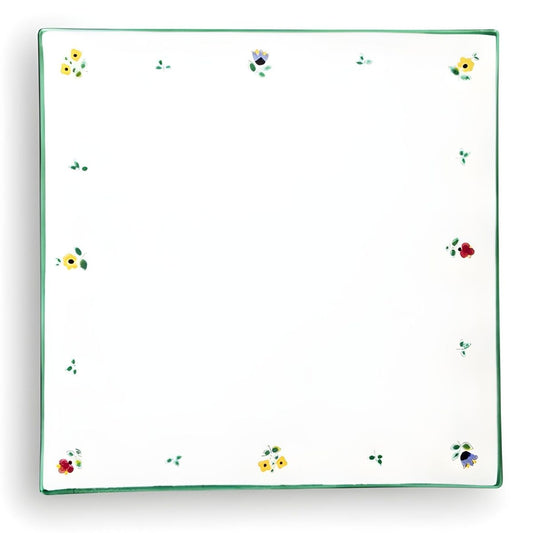 Gmundner Keramik Alpine Flowers 12" Square Serving Plate