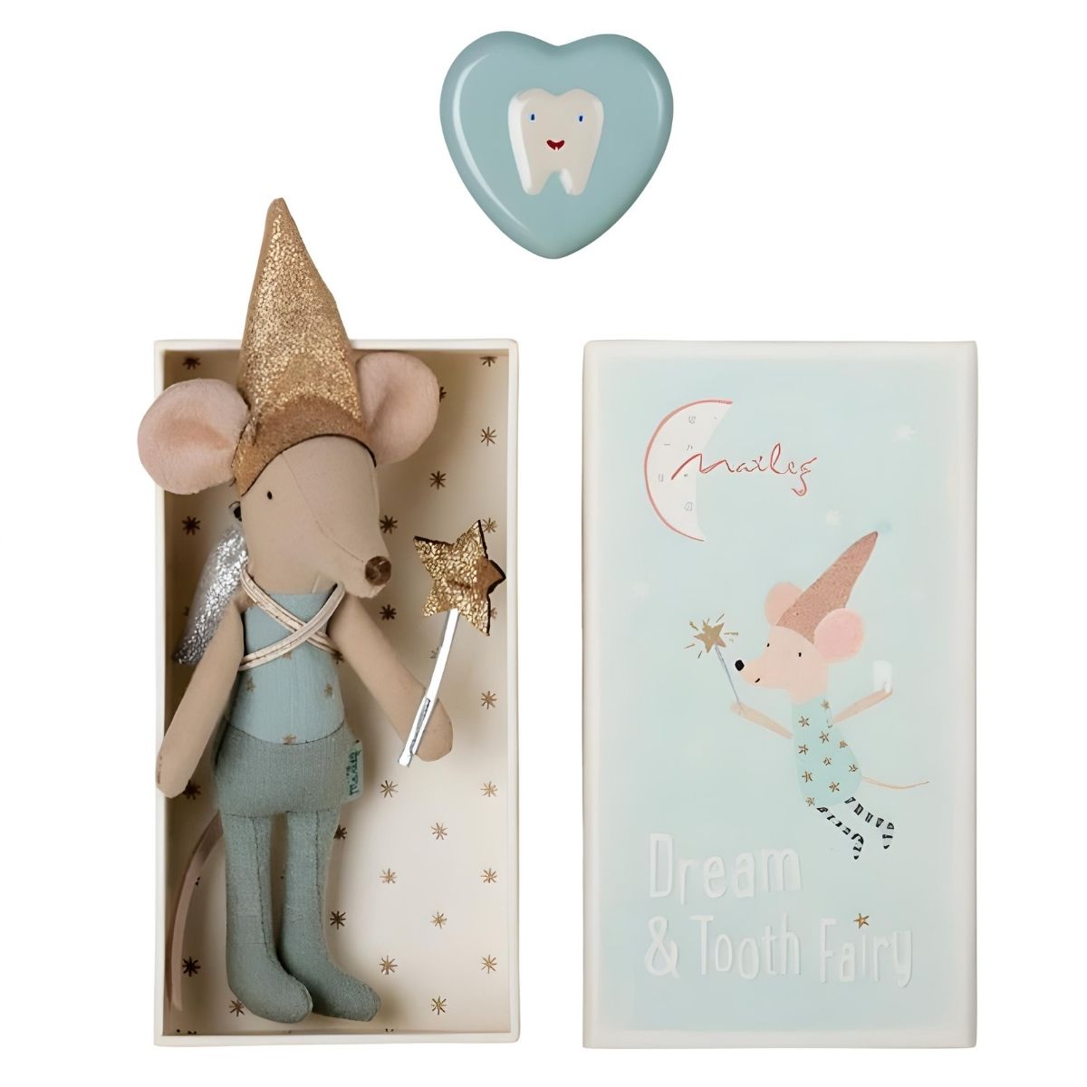 Maileg Tooth Fairy Mouse in Matchbox - Blue