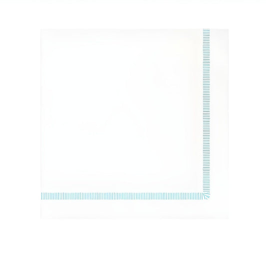Vietri Papersoft Napkins Fringe Aqua Dinner Napkins (Pack of 20)