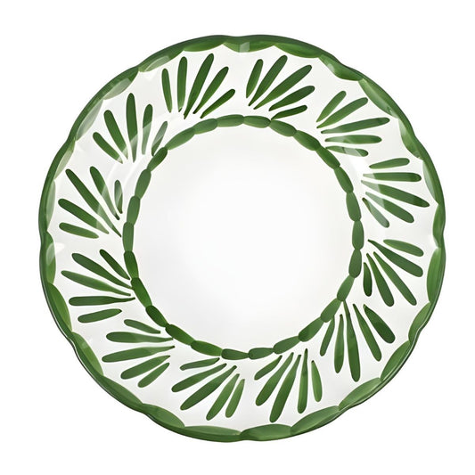 Vietri Arezzo Green Dinner Plate