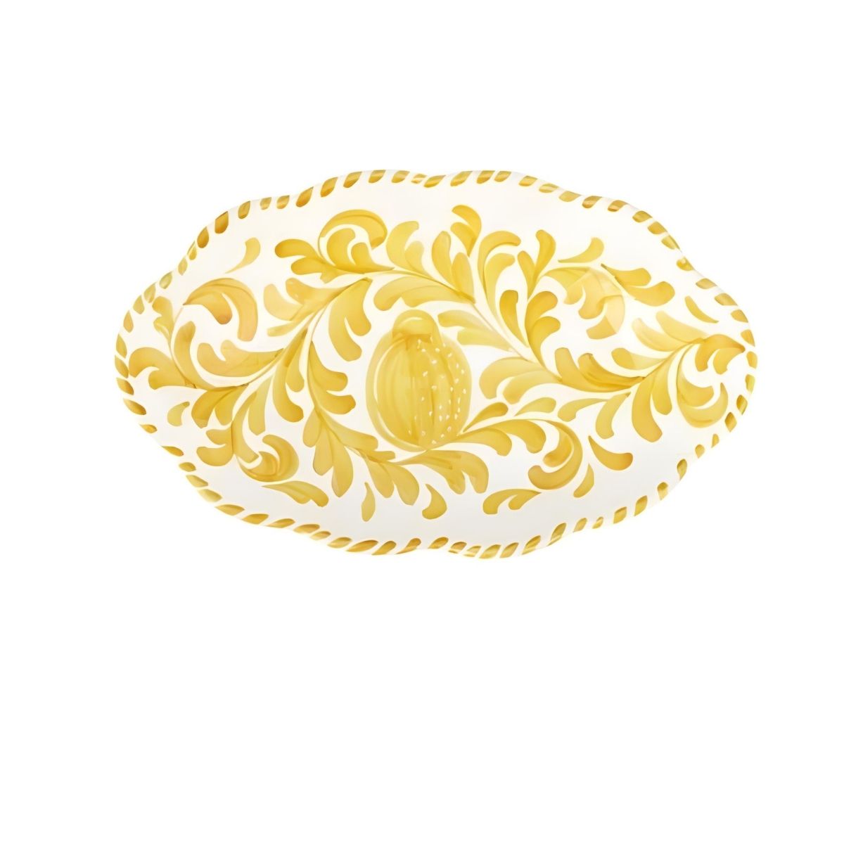 Vietri Arezzo Yellow Oval Bowl