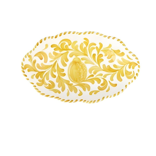 Vietri Arezzo Yellow Oval Bowl