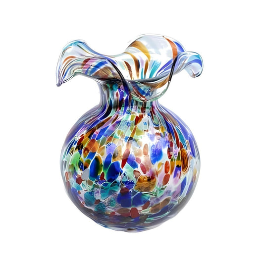 Vietri Hibiscus Glass Carnevale Bud Vase