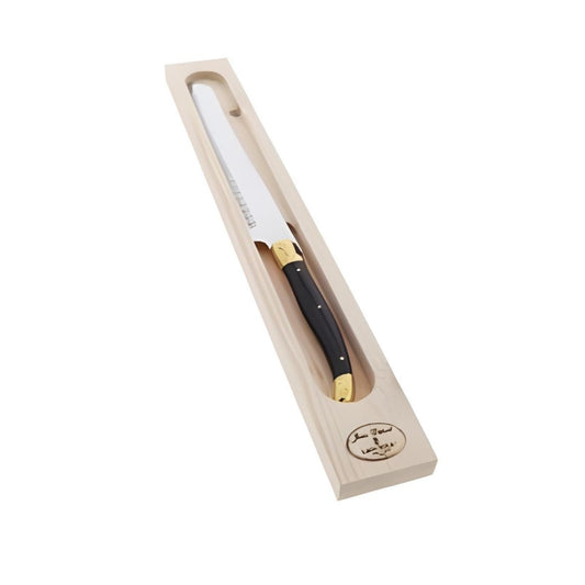 Jean Dubost Bread Knife in Black and Brass