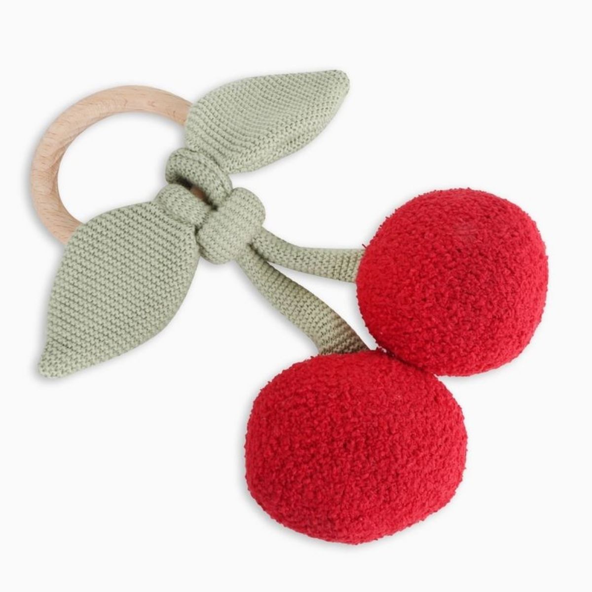 Viverano Organics Cherry Orchard Baby Blanket & Ring Rattle Gift Set
