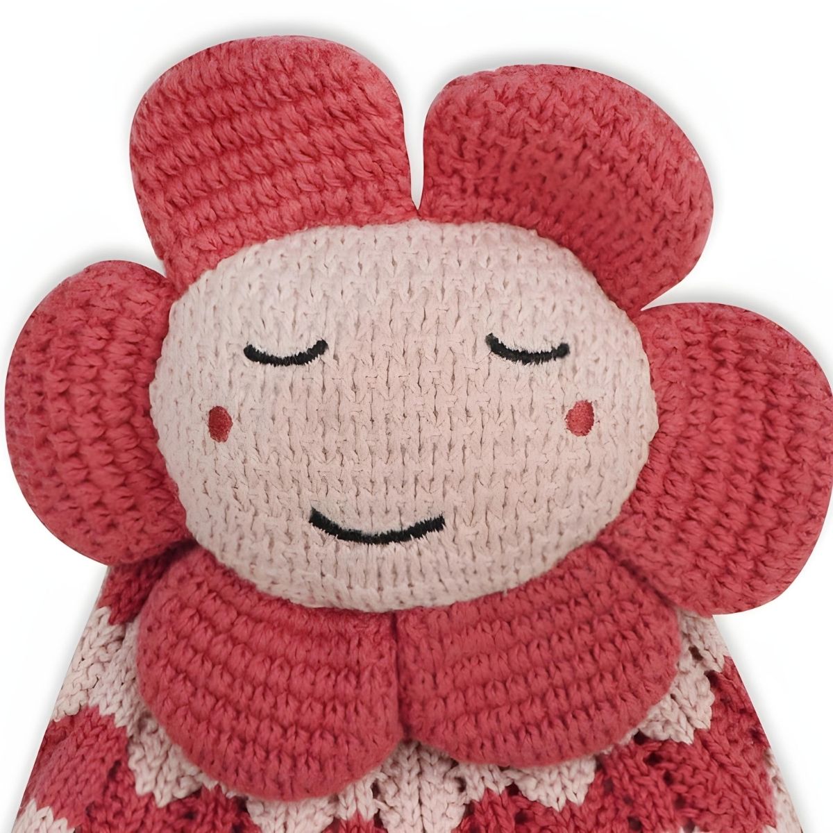 Viverano Organic Flower - Lovey Security Blanket Baby Toy - Pink