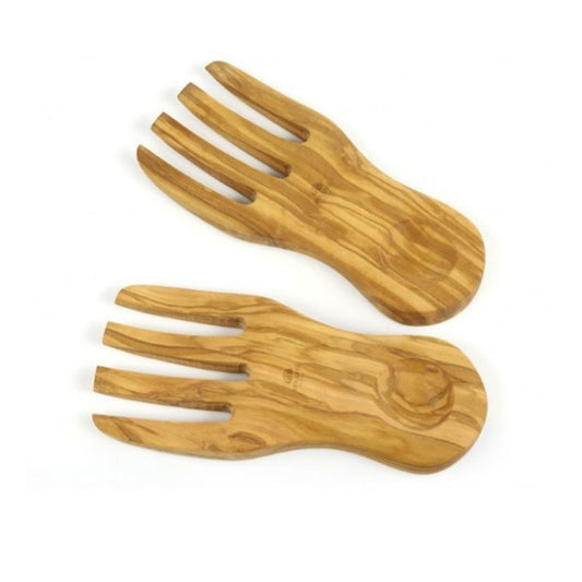 Berard Olive Wood Salad Server Hands