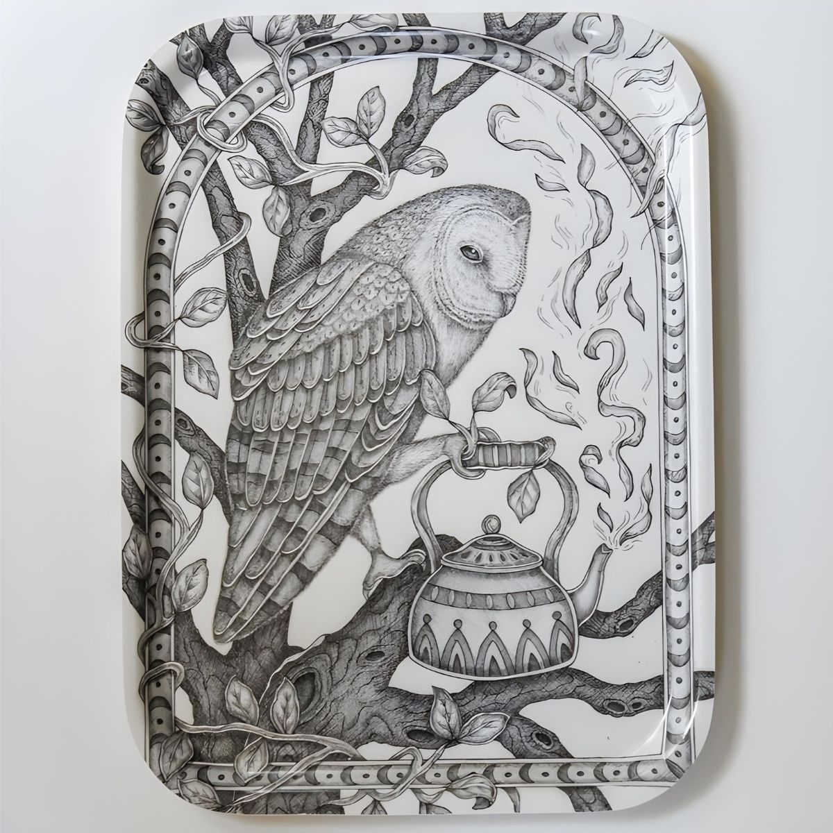 Twilight Tea - Owl Birch Tray