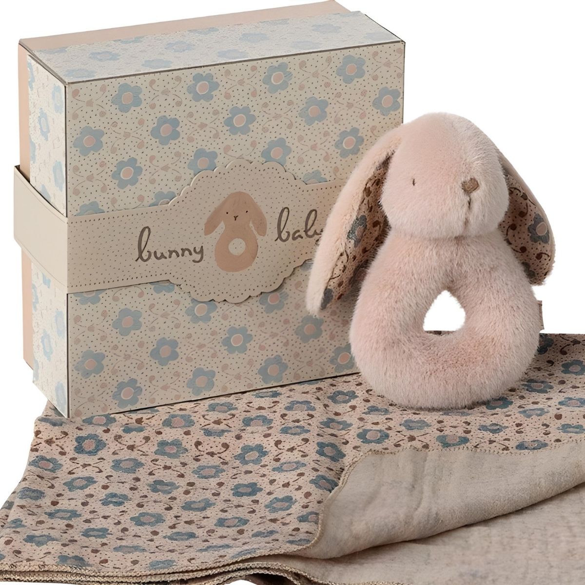 Maileg Bunny Rattle Set - Powder