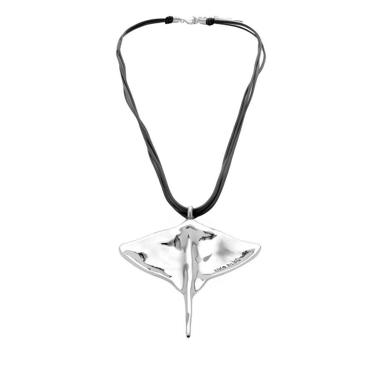 UNOde50 Long Leather Necklace Pendant with Manta Ray