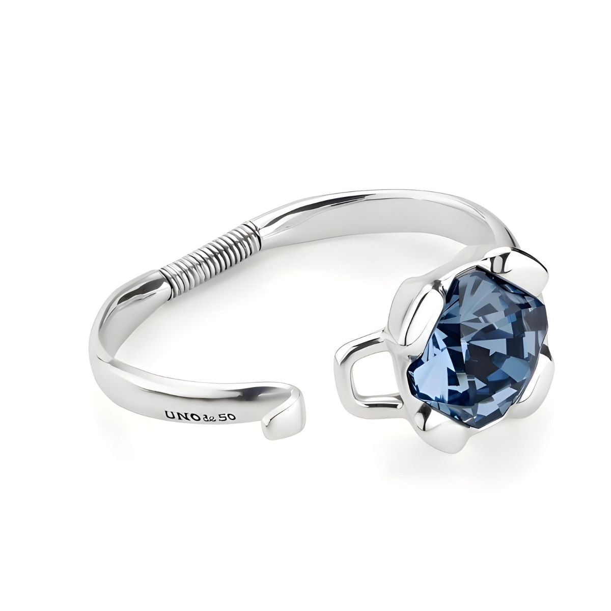 UNOde50 Bangle Bracelet with Blue Crystal