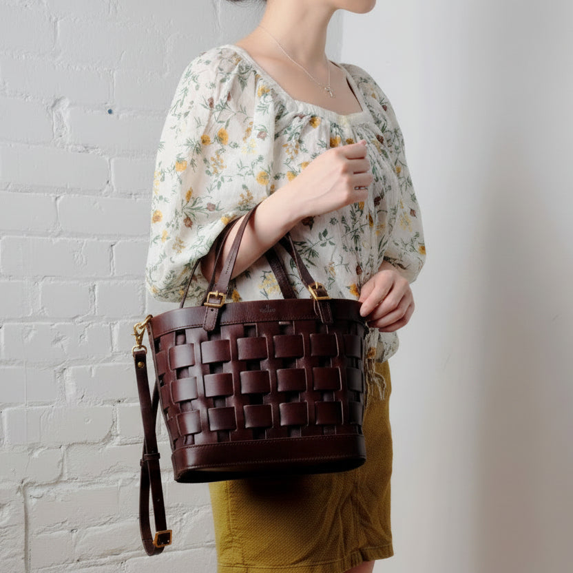 Uppdoo Venture Basket Tote - Chestnut